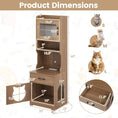 Gallery viewerに画像を読み込む, DirectDeals Cat Litter Box Enclosure with LED Light and Charging Station, wooden cat furniture