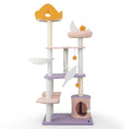 Cargar la imagen en la vista de la galería, DirectDeals 66 Inch Purple Multi-Level Cat Tree With Sisal Scratching by DirectDeals