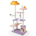 Cargar la imagen en la vista de la galería, DirectDeals 66 Inch Purple Multi-Level Cat Tree With Sisal Scratching by DirectDeals