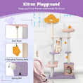 Cargar la imagen en la vista de la galería, DirectDeals 66 Inch Purple Multi-Level Cat Tree With Sisal Scratching by DirectDeals