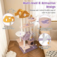 Cargar la imagen en la vista de la galería, DirectDeals 66 Inch Purple Multi-Level Cat Tree With Sisal Scratching by DirectDeals