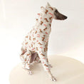 Load image into Gallery viewer, SOCKPET Whippet and Greyhound Dinosaur Cotton Pajamas for dogs in cream with dinosaur print