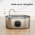 Bild in Galerie-Betrachter laden, Stainless steel cat water fountain with filters and ultra-quiet pump; 7L capacity by For Animals, With Love