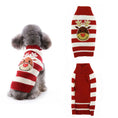 Load image into Gallery viewer, Pet dog clothes christmas pompom christmas small reindeer sweater for dogs in red and white stripes