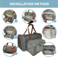 Load image into Gallery viewer, Mr. Peanut's Gold Series Big Apple Double Expandable Pet Carrier, gray fabric with brown straps, air travel approved