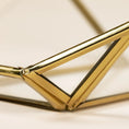 Load image into Gallery viewer, Open Air Glass Bird House with gold metal trim and glass panels