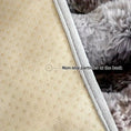 Load image into Gallery viewer, Luxurious Gradient Velvet Sofa Cover by topspet; beige velvet front with dotted texture, soft grey plush backing.