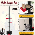 Load image into Gallery viewer, Floor-to-Ceiling Gothic Cat Tree, black, 97–118 in, 5-tier with condo by DirectDeals.