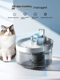 Bild in Galerie-Betrachter laden, Cat water fountain wireless induction drink fountain, clear reservoir with grey lid for cats & dogs