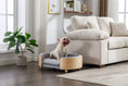 Load image into Gallery viewer, Scandinavian Style Elevated Dog Bed Pet Sofa Velvet Cushion Mid Size Light Grey by HouseOfZazla