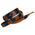 Bild in Galerie-Betrachter laden, Riviera Classic Collar and Leash Set by Allysa Payne Beverly Hills; navy and tan leather.