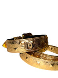 Load image into Gallery viewer, Glam Gold Italian Leather Collar Set by Allysa Payne Beverly Hills