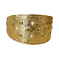 Load image into Gallery viewer, Italian Leather Glam Gold Studded 3” Collar by Allysa Payne Beverly Hills