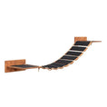 Cargar la imagen en la vista de la galería, Enjoy The Wood Cat Rope Bridge Oak 48 Inch Wall Playpath With Felt Stairs Eco Friendly Climber For Pets by Enjoy The Wood