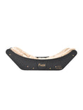 Load image into Gallery viewer, Floating Cat Shelf Perch Oak Cat Bed in black with a beige cushion
