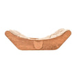 Load image into Gallery viewer, Floating Cat Shelf Perch Oak cat bed with beige cushion