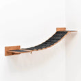 Cargar la imagen en la vista de la galería, Enjoy The Wood Cat Rope Bridge Oak 48 Inch Wall Playpath With Felt Stairs Eco Friendly Climber For Pets by Enjoy The Wood
