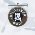 Load image into Gallery viewer, The Kiloniner Woof Mini Jungle Embroidered Dog Morale Patch