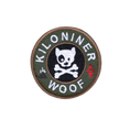 Load image into Gallery viewer, The Kiloniner Woof Mini Jungle Embroidered Dog Morale Patch