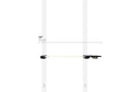 Charger l'image dans la visionneuse de la galerie, Dog Proof Cat Feeder wall-mounted raised cat hammock with beige wooden platform and dark ends by Catastrophic Creations