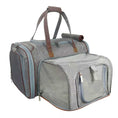 Bild in Galerie-Betrachter laden, Mr. Peanut's Gold Series Big Apple XL Expandable Pet Carrier V3.0, grey fabric with brown handles and mesh front