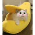 Load image into Gallery viewer, Premium Banana Pet Bed Funny Shaped Soft Warm Dog Cat House Portable by Furr Baby Gifts