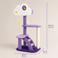 Load image into Gallery viewer, Purple Cloud Kitty Kingdom Multi-Level Cat Tree