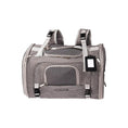 Bild in Galerie-Betrachter laden, Mr. Peanut's Monterey Series airline-compliant horizontal backpack pet carrier in gray fabric with mesh panels.