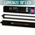 Load image into Gallery viewer, LumenIZE Jungle Dawn LED Bar: two 19-inch black LED lighting bars for reptile habitats.