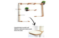 Charger l'image dans la visionneuse de la galerie, The Gardens - Modern Cat Tree with Plants; natural wood finish, sisal rope pole, plant accents