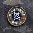 Load image into Gallery viewer, The Kiloniner Woof Mini Jungle Embroidered Dog Morale Patch