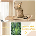 Load image into Gallery viewer, Modern Tall Cat Tower Double Condos Sisal Carpets Ventilated Natural by DirectDeals