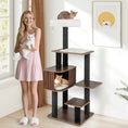 Carica l'immagine nel visualizzatore della galleria, DirectDeals multi-level cat tree, 59.5-inch indoor cat tower with cushioned top perch and rope-wrapped posts (2 cats)