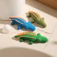 Load image into Gallery viewer, Premium Corduroy Alligator Squeaky Plush Chew Toy For Small Dogs by Jane's Pet Boutique