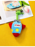 Load image into Gallery viewer, Rocket Shaped Plush Rope Dog Toy Soft Squeaky Chew For Small Puppies by Jane's Pet Boutique