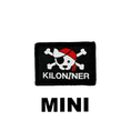 Bild in Galerie-Betrachter laden, Black Mini Jolly Roger Morale Patch Woven Hook Fastener Backing For Tactical Vest Gear 1.5 X 1 Inch by kiloninerpets