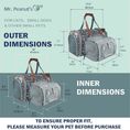 Bild in Galerie-Betrachter laden, Mr. Peanut's Gold Series airline-compliant expandable pet carrier with zebra-print exterior and gray inner module.