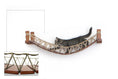 Bild in Galerie-Betrachter laden, Cat Bridge for Wall, curved rope-and-wood cat perch with brown ends