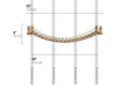 Bild in Galerie-Betrachter laden, Cat Bridge for Wall by Catastrophic Creations; wooden rope-lattice cat perch, wall-mounted, 50in long