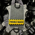 Cargar la imagen en la vista de la galería, Mini Trouble Maker Embroidered Morale Patch 1x3 Inch Hook Back by kiloninerpets