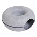 Bild in Galerie-Betrachter laden, Whisker House Felt Donut Cat Bed Dual Purpose Cat Tunnel Bed And Hideout Modern Sleep Solution For Indoor Cats by Whisker House