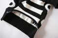 Load image into Gallery viewer, Halloween Pet Costume Skull Knitted Sweater by Pet Zen in black and white striped knit for cats and dogs