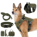 Load image into Gallery viewer, Ultimate Explorer Tactical Dog Harness Leash Set Heavy Duty Handle Training Hiking Control Medium Size Black by Fashioned Furbabies