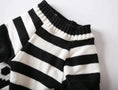 Load image into Gallery viewer, Halloween pet sweater, knitted black-and-white stripes, ribbed collar for cats and dogs