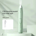 Load image into Gallery viewer, Electric pet trimmer for cats and dogs in mint green with USB charging and LED light