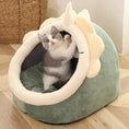 Load image into Gallery viewer, Deep Sleep Premium Foldable Washable Cat Cave Bed For All Pets With Secure Semi Closed Design For Anxiety Relief by Whisker House