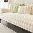 Load image into Gallery viewer, Velvet couch cover on cream sofa with plush cushions; cat and dog proof.