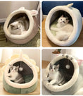 Load image into Gallery viewer, Deep Sleep Premium Foldable Washable Cat Cave Bed For All Pets With Secure Semi Closed Design For Anxiety Relief by Whisker House