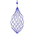 Cargar la imagen en la vista de la galería, Gatsby Nylon Hay Net, blue diamond-mesh hay bag for horses.