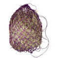 Load image into Gallery viewer, Gatsby Slow Feed Hay Net, purple netting over natural hay.